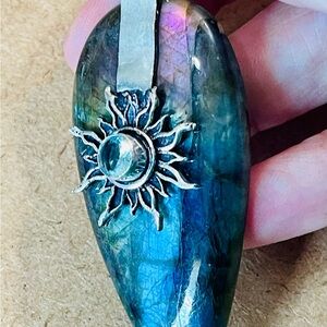 Sunburst Labradorite Pendant Necklace
